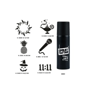 Hayalperest Modeller Spray Tattoo Geçici Dövme Seti Dark Sprey Dövme Kiti