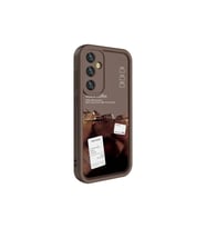 Samsung Galaxy S23 FE Uyumlu Kılıf Kamera Korumalı Baskılı Arka Yüzey Zore Klas Kapak (Koyu Kahve)