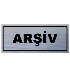 ARŞİV YAZILI YÖNLENDİRME LEVHASI (Gümüş)