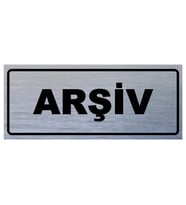 ARŞİV YAZILI YÖNLENDİRME LEVHASI (Gümüş)