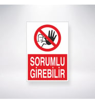 Sorumlu Girebilir 21x28 Arkası Yapışkanlı Levha