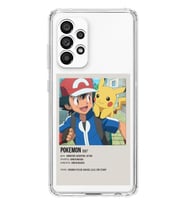 Samsung Galaxy A33 Uyumlu Pokemon Minimalist Poster Desenli Şeffaf Telefon Kılıfı