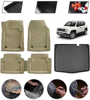 Jeep Renegade 2015 Sonrası Alt Uyumlu Paspas Araca Özel Bagaj Havuzu MBS Bej