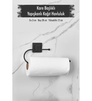 Yapışkanlı Kare Başlıklı Siyah Kağıt Havluluk