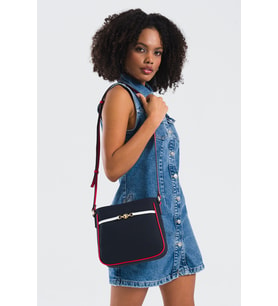 U.S. Polo Assn. US25236 Kadın Çapraz Çanta Lacivert - Kırmızı (Lacivert-Kırmızı)