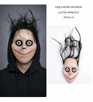 Saçlı Momo Korku Maskesi 24x16 Cm