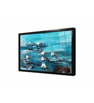 Tablosan Modern Nilüfer Çerçeveli Cam Tablo