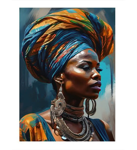 Afrikalı Kadın Art Mdf Poster