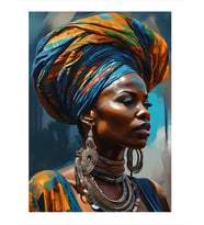 Afrikalı Kadın Art Mdf Poster