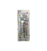 4'lü Pasta Mum Gümüş Kalp
