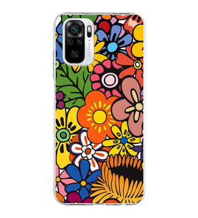 PrintiFy Xiaomi Redmi Note 10s ile Uyumlu 1mm Slim Fit Retro Renkler 2 Baskılı Şeffaf  Kılıf