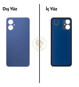 Omix X5 Mavi Arka Kapak Arka Cam Batarya Kapağı Lazer Kesim Kapak Pil Kapağı Back Cover