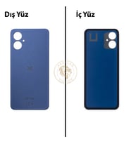 Omix X5 Mavi Arka Kapak Arka Cam Batarya Kapağı Lazer Kesim Kapak Pil Kapağı Back Cover