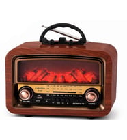 RT-741 Şömine Tasarımlı ve Görünümlü BÜYÜK , Nostalji Bluetooth/USB/Sd/ Radyo Mp3 Player Müzik Kutusu