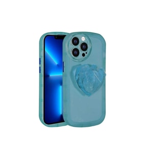 Apple iPhone 13 Pro Uyumlu Kılıf Kamera Korumalı Pop Soketli Renkli Zore Ofro Kapak (Mavi)