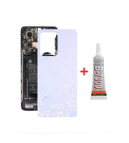 Xiaomi Redmi Note 12 Pro 5G Arka Kapak - Arka Pil Batarya Kapağı + B7000 Yapıştırcı - 22101316C 22101316I Uyumlu (Mor)