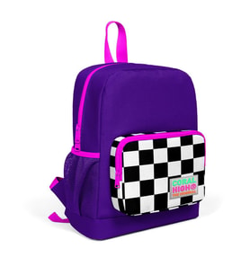 Coral High Kids Mor Dama Desenli İki Bölmeli Okul Sırt Çantası 23602