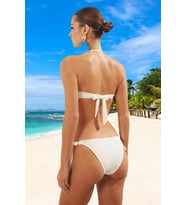 Straplez Fırfırlı Bikini Takımı Klora Dayanıklı Şık Detaylı Premium Kalite Esnek Kumaş