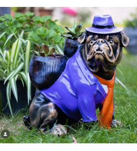 BY ARİ ŞAPKALI BULLDOG SAKSI BD158-4