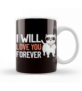 Love Westie Forever West Highland Terrier Dog Breed Owner Kupa Bardak Porselen