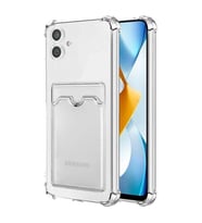 Coverzone Samsung Galaxy A05 ile Uyumlu Kartl?kl? ?effaf Kamera Koruma Y�kseltisi Z-Serta Silikon Anti-?ok �zellikli K�?eleri Airbag ?effaf Telefon K?l?f?