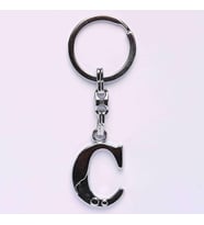METALİK KROM VE HARF ANAHTARLIK-(C HARFİ)ANAH51