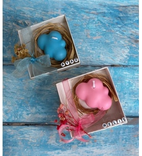 Mumelia Candles Pofuduk Bulut - Doğal Soya Hediyelik Mum - 15 Adet