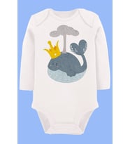 Organik Baskılı Pamuklu Unisex Bebek Body UZUNKOLE94