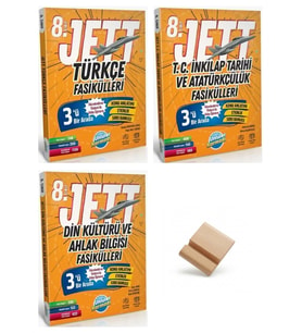 Ünlüler Karması LGS 2027 Jett Türkçe İnkılap ve Din Fasikülleri 3lü Set + Telefon Standı
