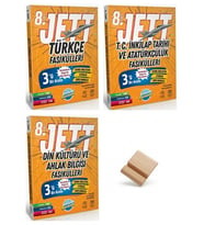 Ünlüler Karması LGS 2027 Jett Türkçe İnkılap ve Din Fasikülleri 3lü Set + Telefon Standı