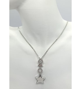 Silver Celeste Charm Çelik Kolye (40+5 cm)