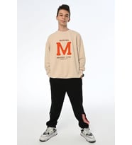 Erkek Çocuk M Harfi İşlemi Sweatshirt