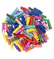 50'li Renkli Ahşap Mandal Seti (3.5 cm)