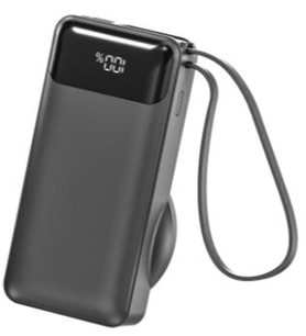 S-link G360 10000mAh PD35W+Magsafe 15W Type-C Kablolu Siyah LCD Taşınabilir Powerbank
