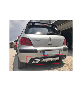 Peugeot 307 uyumlu üniversal difüzör Gri 2001 ve sonrası modeller