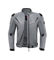 Motosiklet Yazlık Mont Tam Fileli Çelik Omuz Korumalı Mesh Motorcu Montu Grey (Gri)