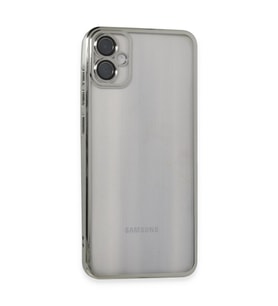Samsung Galaxy A05 Kılıf Razer Lensli Silikon - Gümüş
