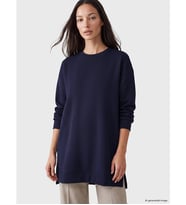 LC WAIKIKI Lacivert Soft Touch Kadın Sweatshirt Tunik