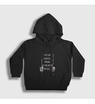 Presmono Unisex Çocuk Siyah Cell Rapper NF Kapüşonlu Sweatshirt 304877tt