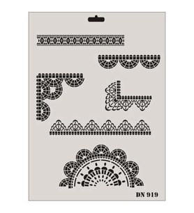 Dantel Seri Dn-919 Stencil 35X25 Cm