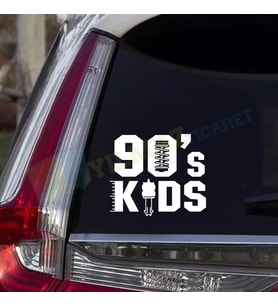 90'S Kids Sticker 90'Ların Çocukları Oto Sticker Araba Etiket Yapıştırma Çıkartma