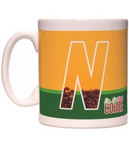 N Harfi Ok But First Coffee Kafein Kahve Tasarım  Harfli Kupa Bardak