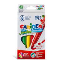 Carioca Jumbo Süper Yıkanabilir Keçeli Boya Kalemi 6 Renk 