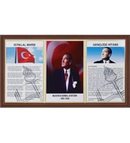 3'LÜ MİLLİ LEVHA (MDF Çerçeve) - 45x90cm