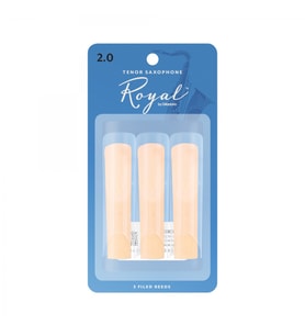 D'Addario RKB0320 Royal Tenor Saksafon Kamışı No: 2.0 (Eğitim/Hobi) - 3'lü Paket  Klasik ve Caz İçin Çok Yönlü Kullanım, Kolay Ses Üretimi