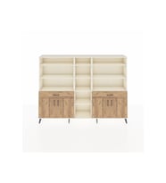 Arges Dolap 12 Raflı 2 Çekmeceli 4 Kapaklı 220x30x163 Aytaşı-Çam