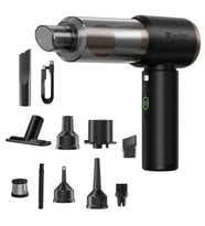Snapron SNV-3002 80W 7.4V Şarjlı Mini Araç ve Ev Süpürgesi + Çift Filtrasyonlu Çok Fonksiyonlu Temizlik Seti