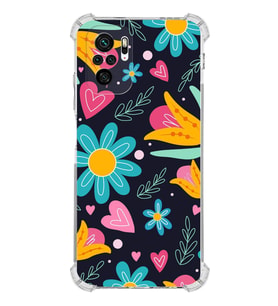 PrintiFy Xiaomi Redmi Note 10S Uyumlu Retro Color 1 Baskılı Şeffaf Köşe Korumalı Antişok Kılıf