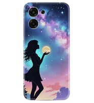 Oppo A6 Pro Kılıf Boutique Baskılı Resimli Woman in Moon Pcode -005