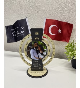 Kişiye Özel Fotoğraflı Sonsuz Takvimli Saat